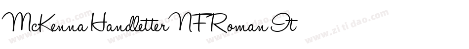 McKenna Handletter NF Roman Italic字体转换